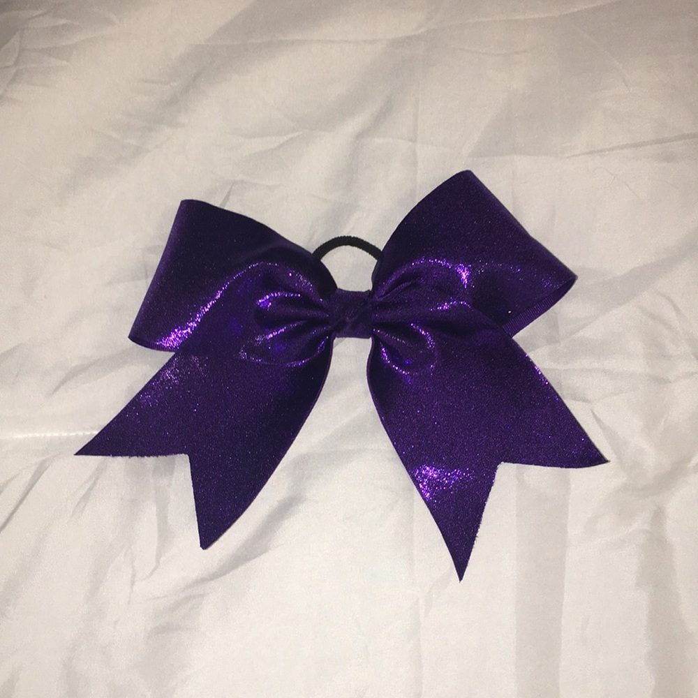 Purple Cheer Bow